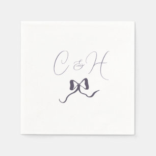 lavender bow wedding  napkin