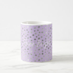 Lavender Breeze Silver Dots Coffee Mug