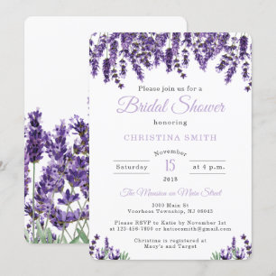 Lavender Bridal Shower Invitations