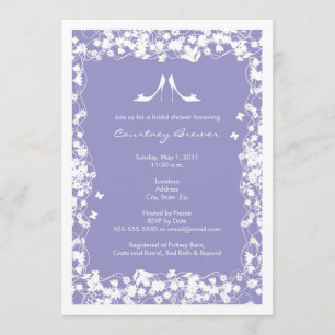 Lavender Bridal Shower Invitations - Modern