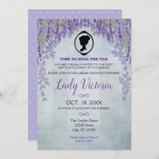 Lavender Bridal Shower Tea Party Invitation