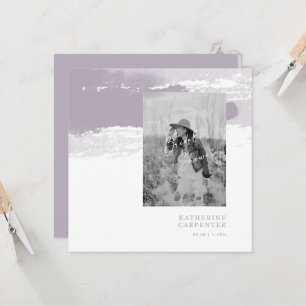 Lavender Bride Photo Square Bridal Shower Invitation