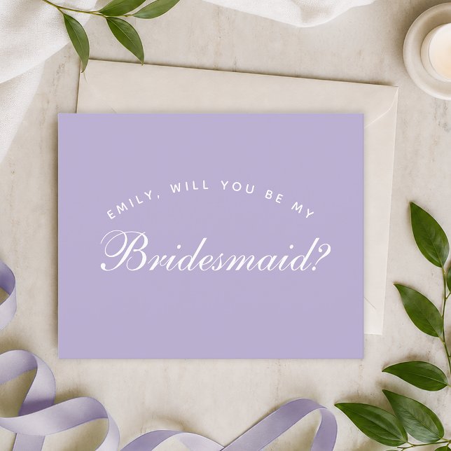 Lavender Bridesmaid Proposal Simple Script Budget  (Creator Uploaded)