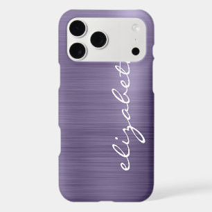 Lavender Brushed Metal Personalised Script