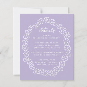 Lavender Budget Floral Garland Wedding Details