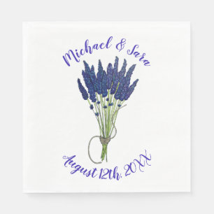 Lavender Bunch Garden Party Wedding Bridal Shower Napkin