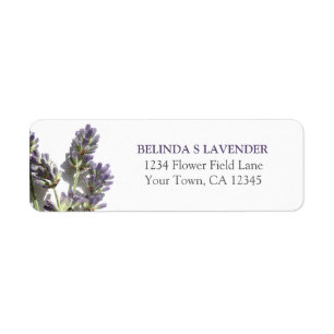 Lavender Bunch Return Address Label