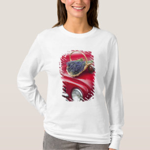 Lavender bunches rest on old farm pickup truck T-Shirt