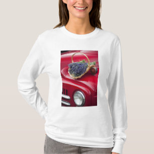Lavender bunches rest on old farm pickup truck T-Shirt