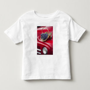Lavender bunches rest on old farm pickup truck toddler T-Shirt