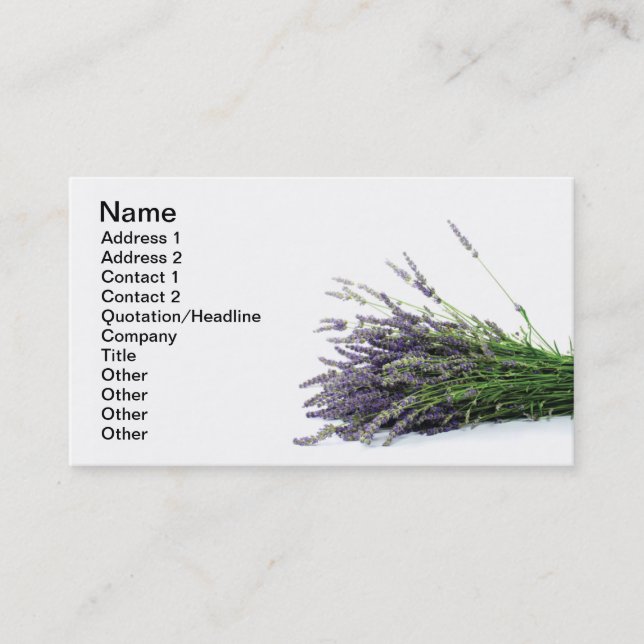 Lavender Business Card (Front)
