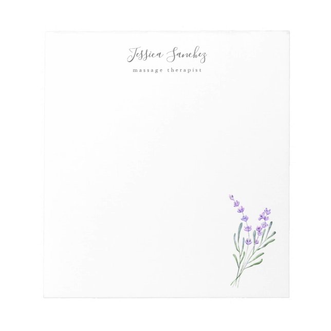 Lavender Business Name Notepad (Front)