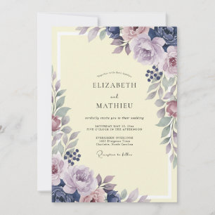 Lavender Buttercream Painted Wedding Invitation