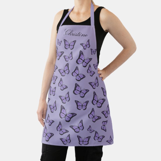 lavender butterflies apron (Insitu)