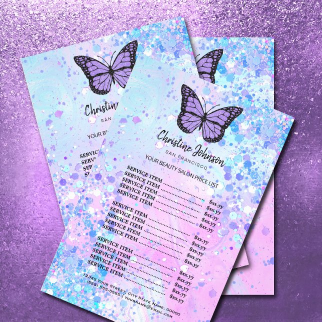 lavender butterfly beauty salon flyer (Creator Uploaded)