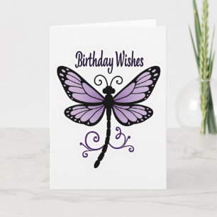 Lavender Butterfly Birthday Card