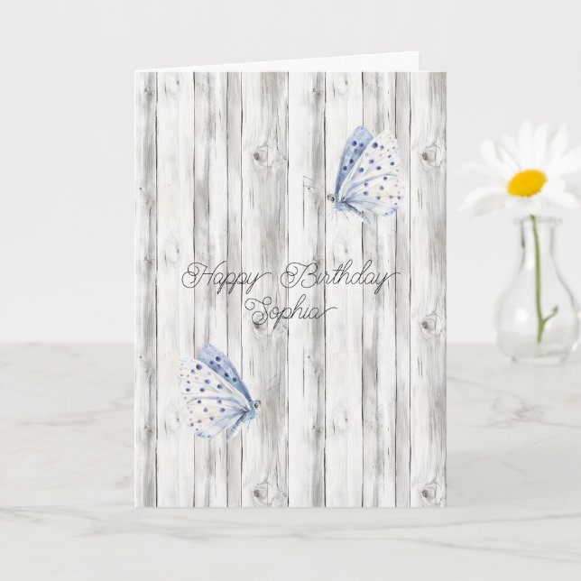 Lavender Butterfly Dreams Birthday Card (Small Plant)