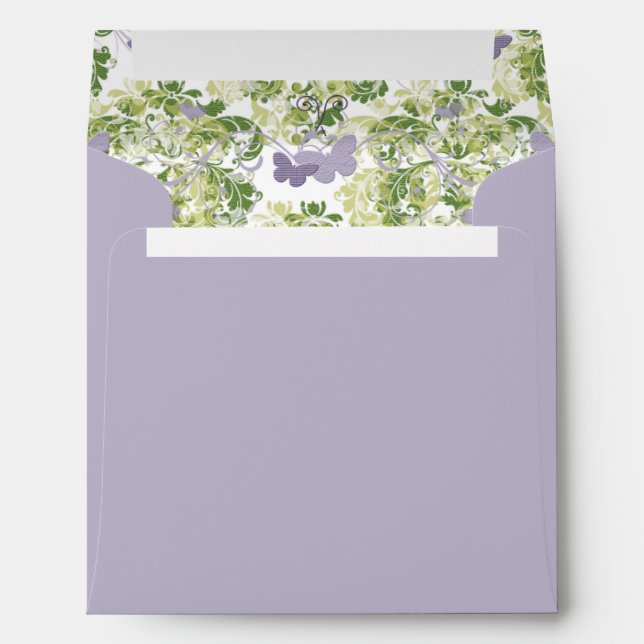 Lavender Butterfly Envelope (Back (Bottom))