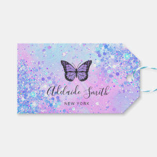 lavender butterfly  gift tags