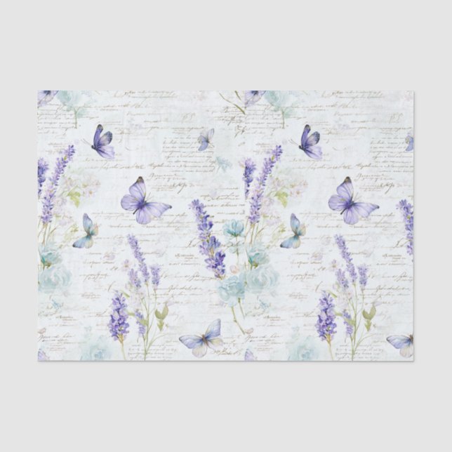 Lavender Butterfly  Tissue Paper (Front)