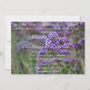 Lavender by the ocean invitation