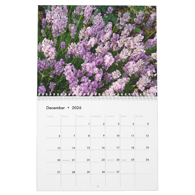 lavender calendar (Dec 2026)