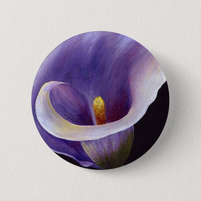 Lavender Calla Lily 6 Cm Round Badge (Front)