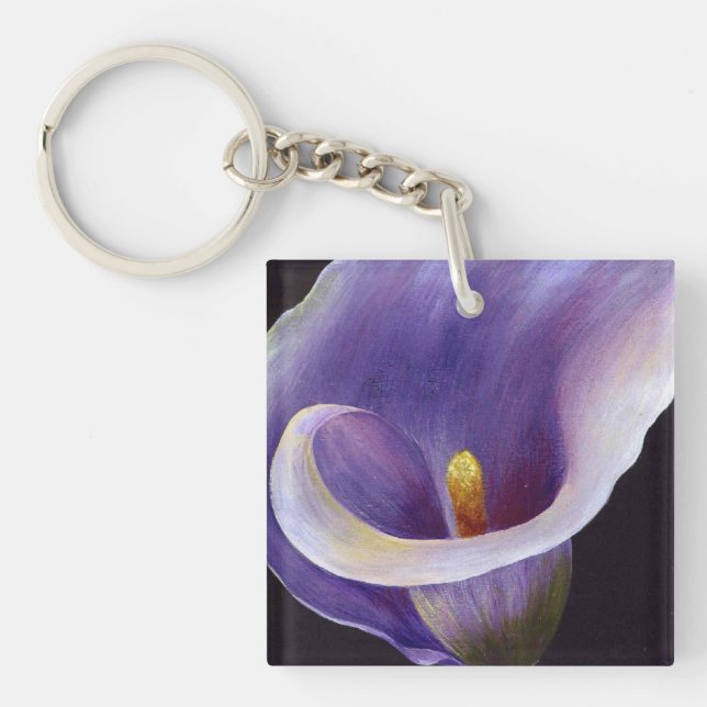 Lavender Calla Lily Key Ring (Front)
