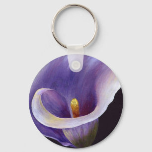 Lavender Calla Lily Key Ring
