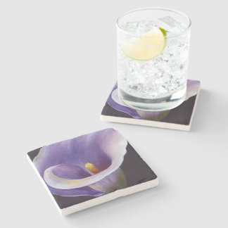 Lavender Calla Lily Stone Coaster