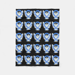 Lavender Cancer Awareness Ribbon Fleece Blankets