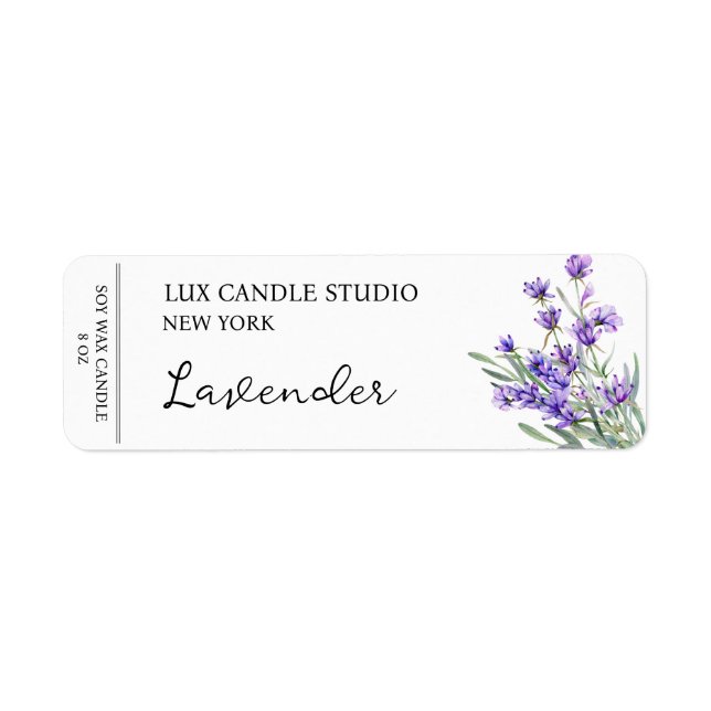 Lavender Candle Label (Front)