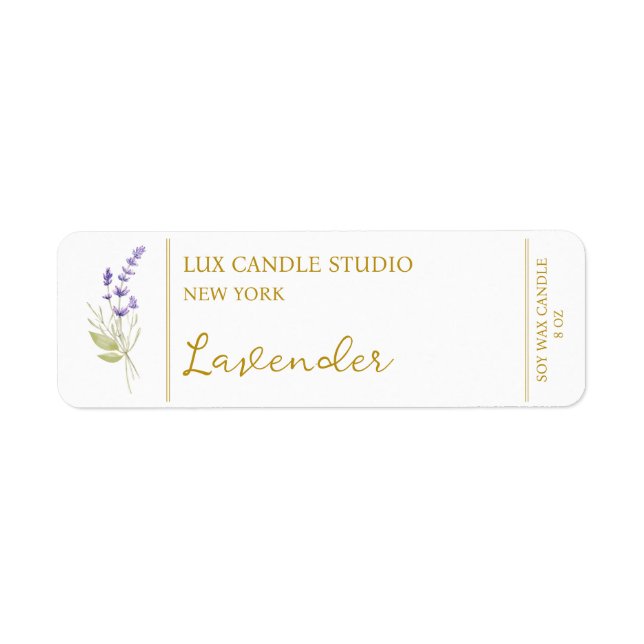 Lavender Candle Label (Front)