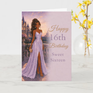 Lavender Castle Sweet Sixteen Birthday Card