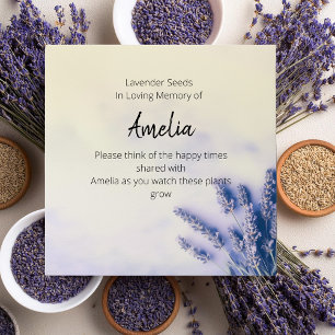 Lavender Celebration of Life Seed Envelope