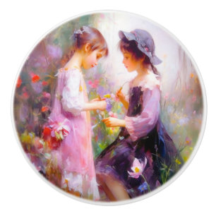 Lavender  ceramic knob