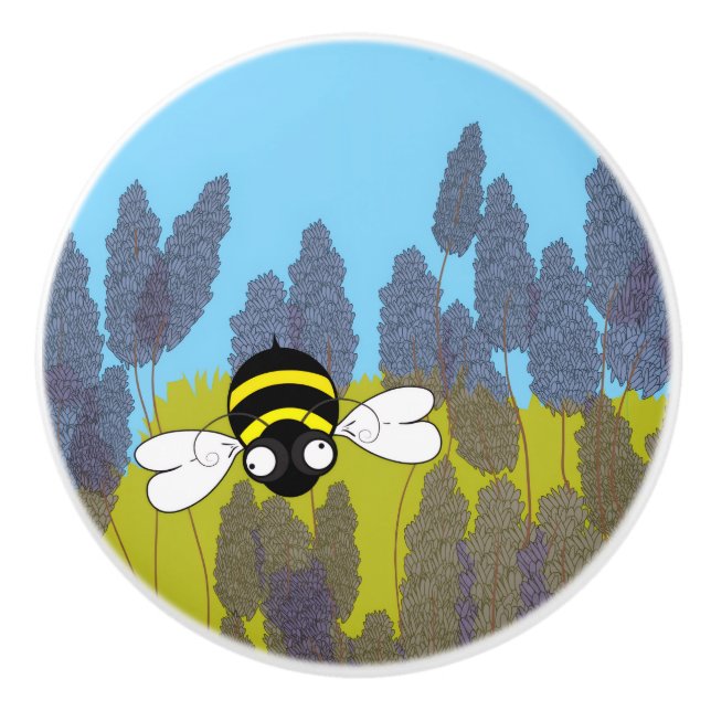 Lavender Ceramic Knob (Front)