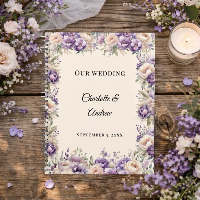 Lavender champagne floral wedding planner (Creator Uploaded)
