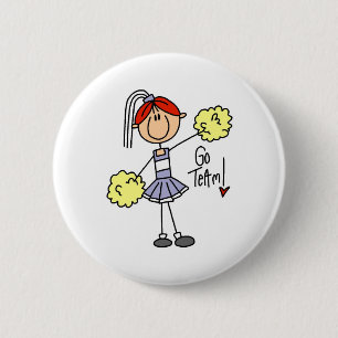 Lavender Cheerleader 6 Cm Round Badge