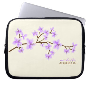 Lavender Cherry Blossoms Tree Laptop Sleeve