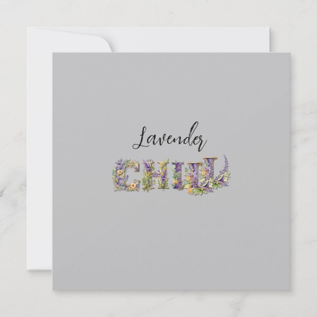 Lavender Chill Invitation (Front)