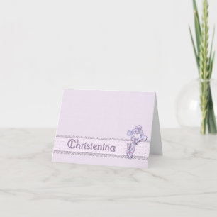 Lavender Christening Invitation