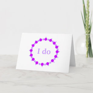 Lavender Circle Dots Ring Wedding Invitation Cards