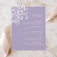 Lavender Classic Bloom Garden Wedding Details