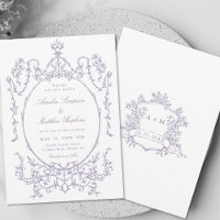 Lavender Classic Floral Frame Wedding           