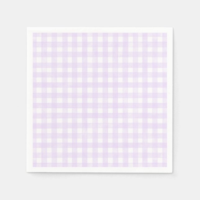 Lavender Classic Gingham Napkin (Front)
