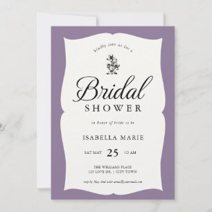 Lavender Classic Regency Bridal Shower Invitation