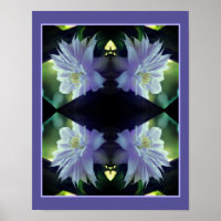 Lavender Clematis Flower In Trellis Nature Art