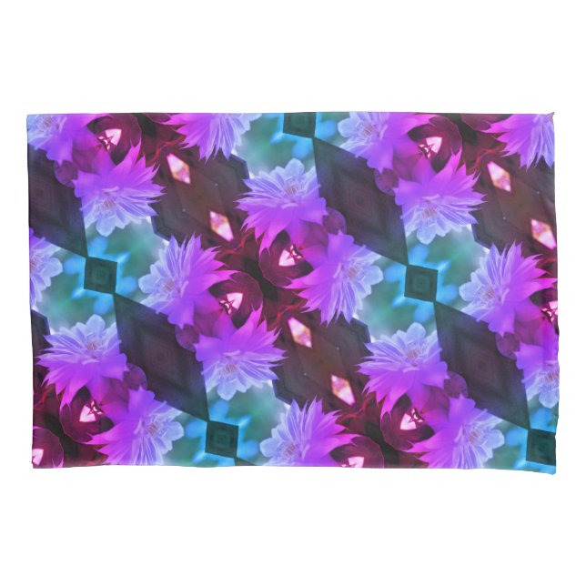 Lavender Clematis Flower Nestled In Trellis  Pillowcase (Front)