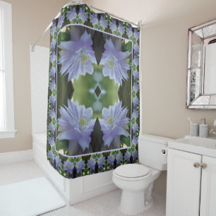 Lavender Clematis Flower Nestled In Trellis      Shower Curtain